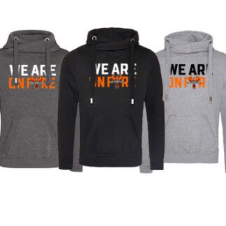 CROSS NECK HOODIE FIRE